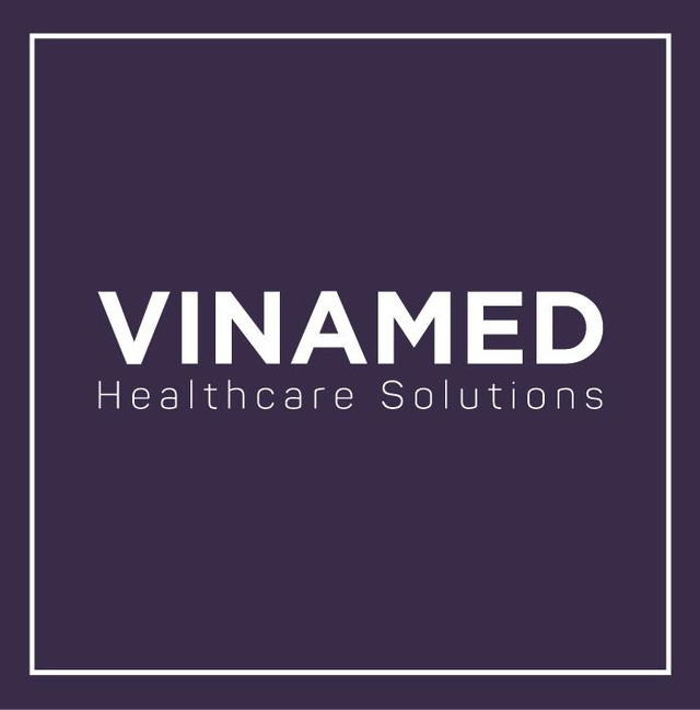 Logo mới của VINAMED sau khi sáp nhập.