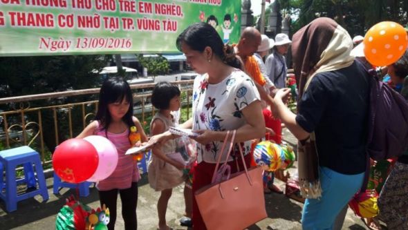 Tổ chức Trung thu cho trẻ em nghèo, hoàn cảnh khó khăn tại Vũng Tàu