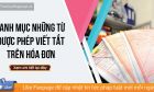 Danh mục những từ được phép viết tắt trên hóa đơn