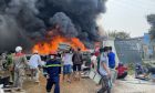 Bình Định: Đám cháy lớn tại nhà kho Công ty Tấn Phát